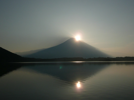 진주 Fuji 일본 석양